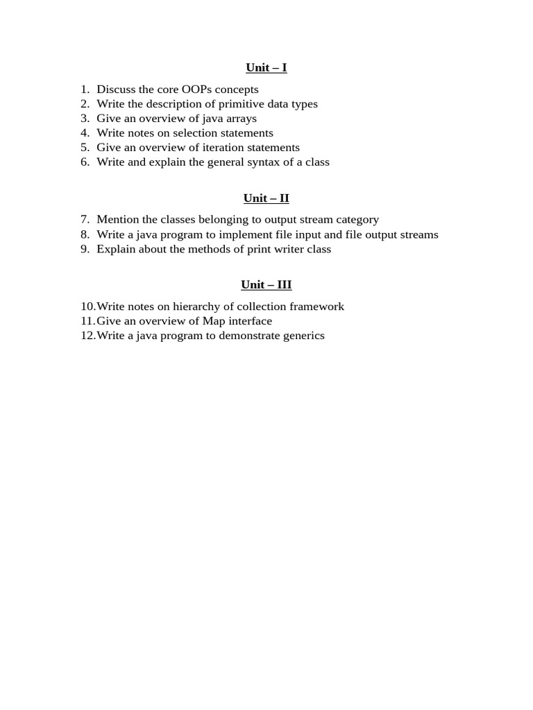 Java OOP, Data Types, and Collections Guide | PDF