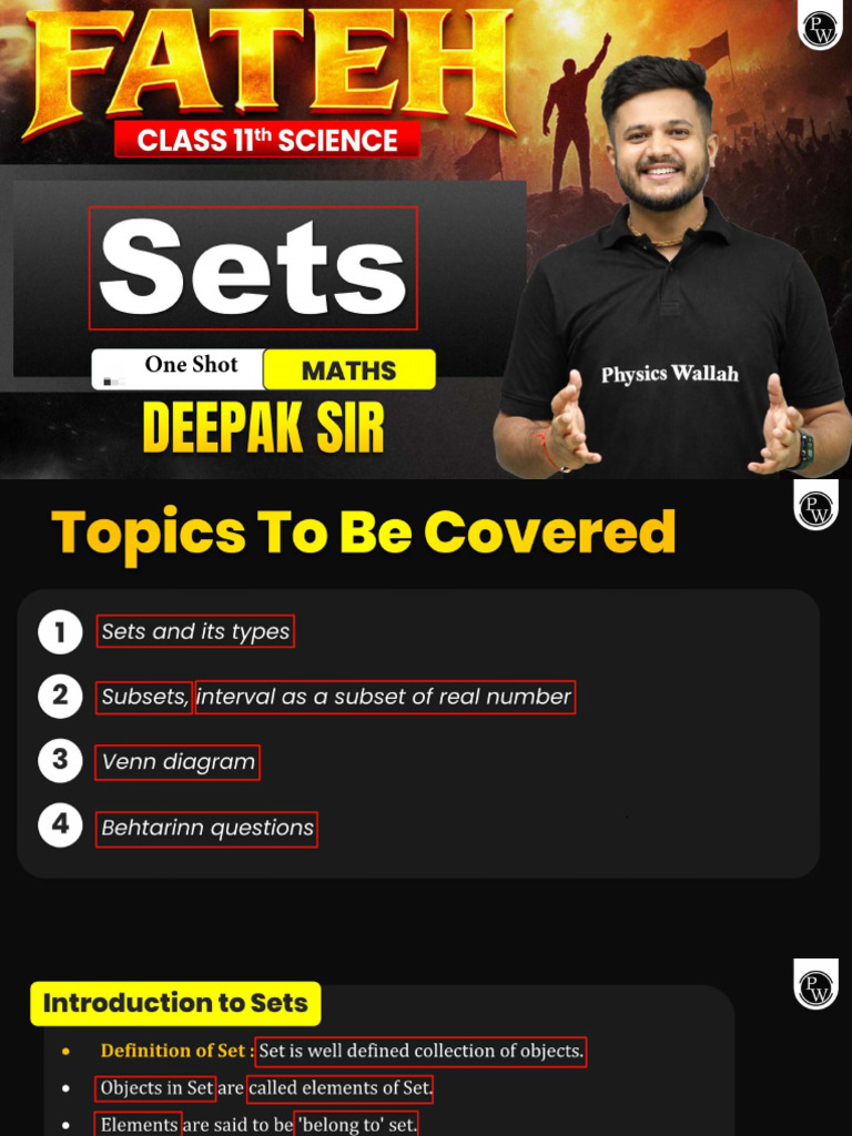 Sets Class Notes | PDF