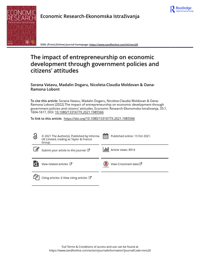 18-The Impact of Entrepreneurship on Economic Development Through ...