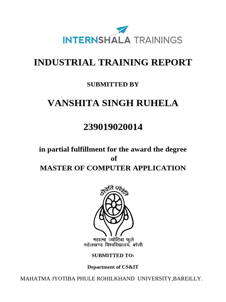 Industrial Training Report on Web Development | PDF | Databases | World ...