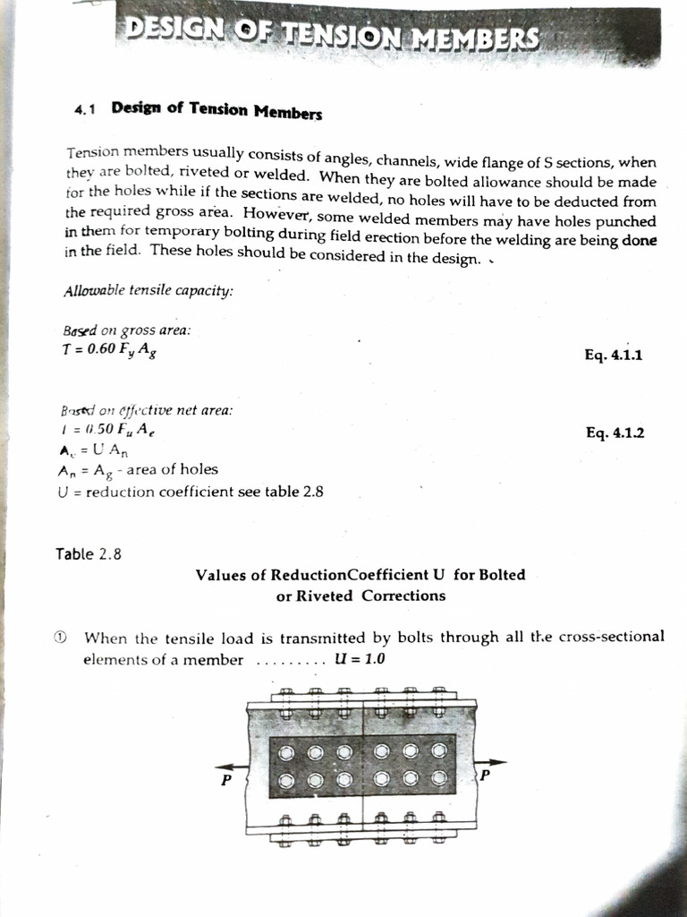 Tension Member Design Guidelines | PDF | Rivet | Mechanical Engineering