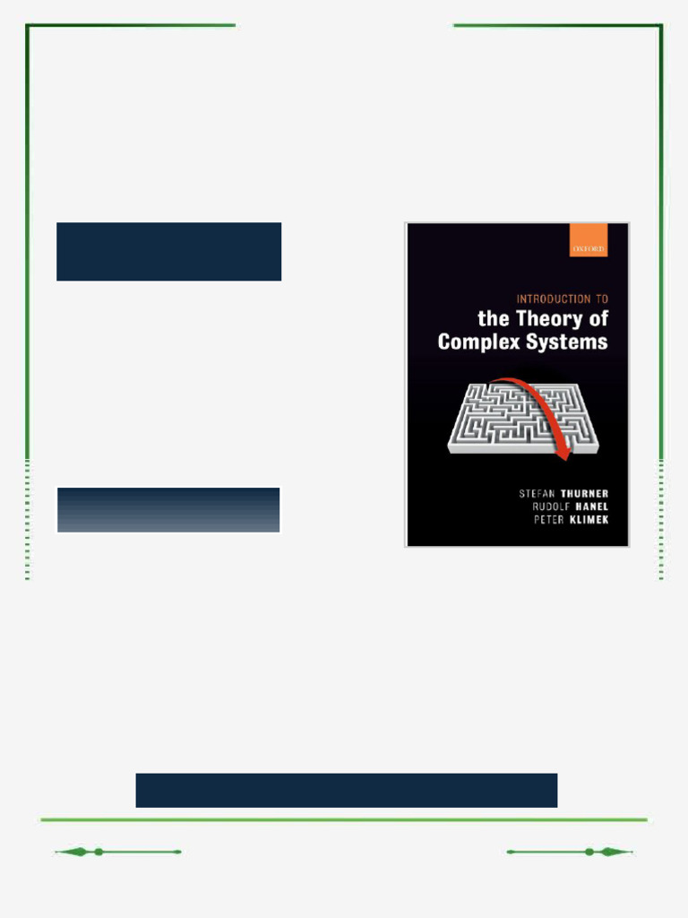 Introduction to the Theory of Complex Systems Stefan Thurner ebook ...