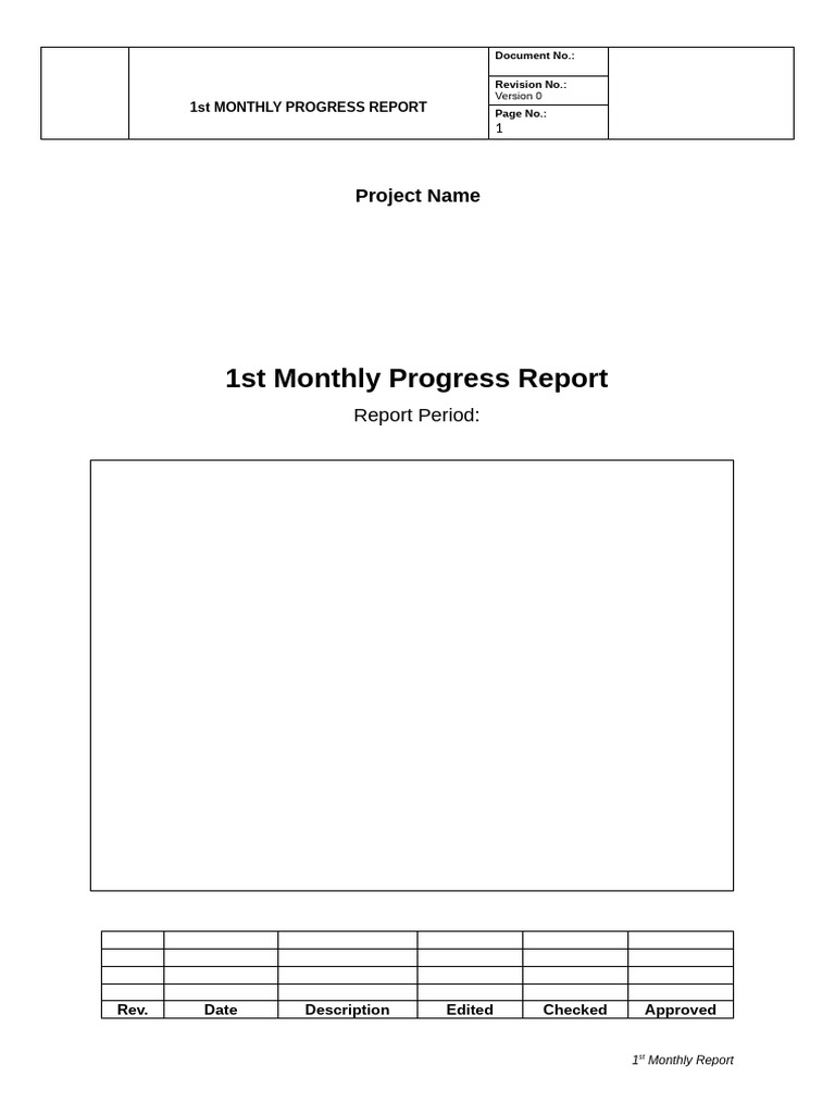 1st Monthly Progress Report Overview | PDF