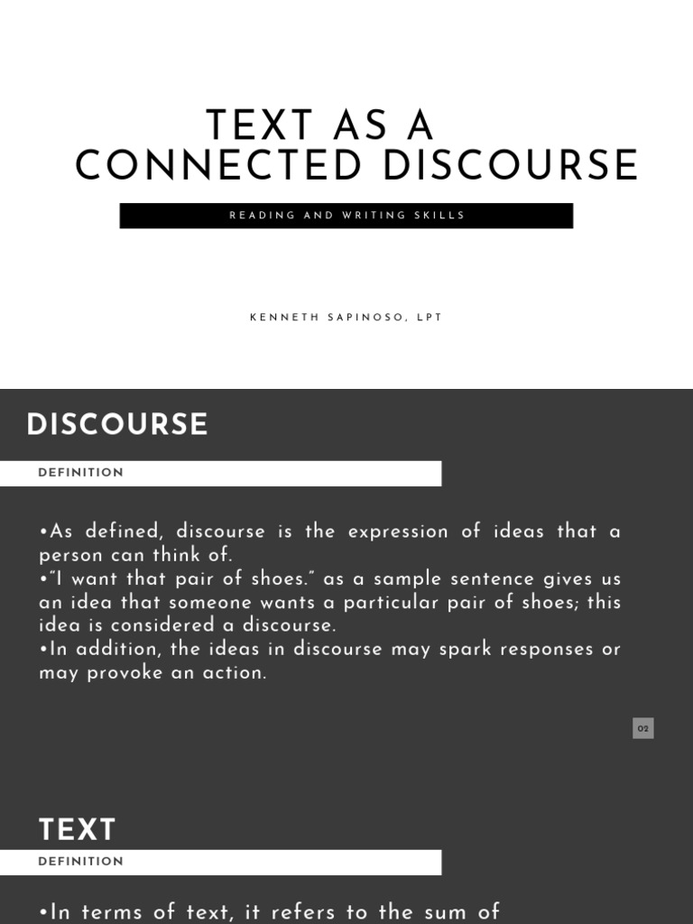 Understanding Text and Discourse Skills | PDF | Human Communication ...