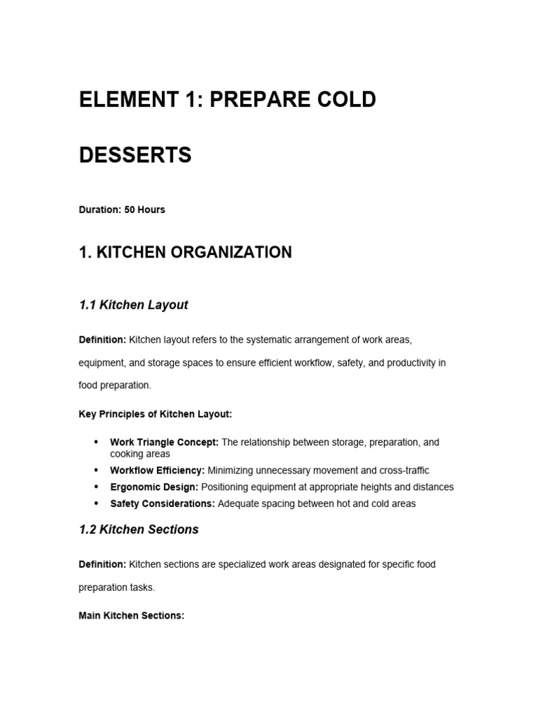 Kitchen Safety and Organization Guide | PDF | Custard | Personal ...