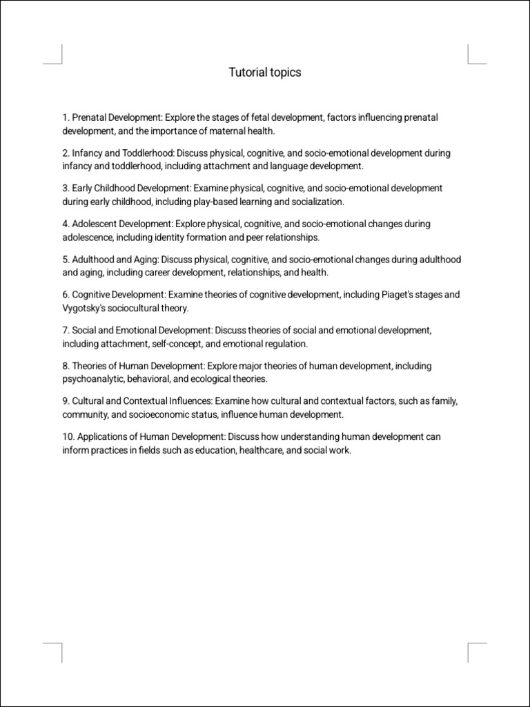 Comprehensive Guide to Human Development | PDF