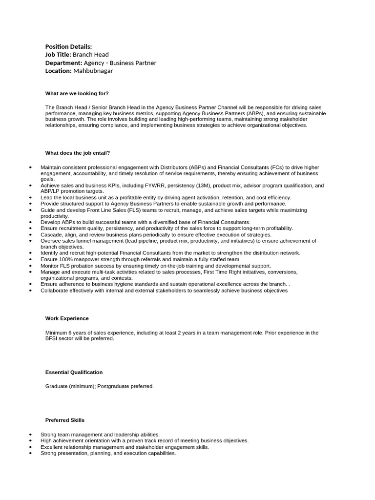 JD-Branch Heah - Agency - Business Partner | PDF | Business | Strategic ...
