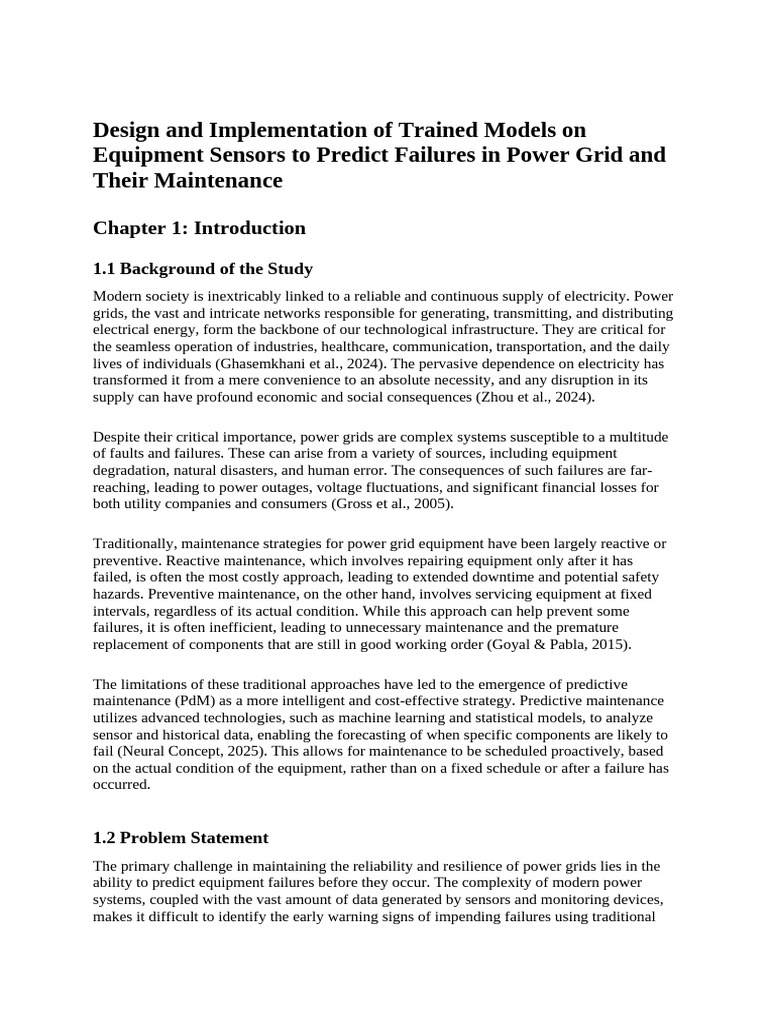Predictive Maintenance for Power Grids | PDF | Machine Learning ...