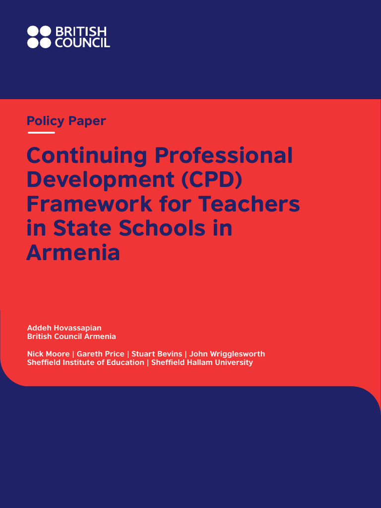 Continuing Professional Development Framework for Teachers in State ...