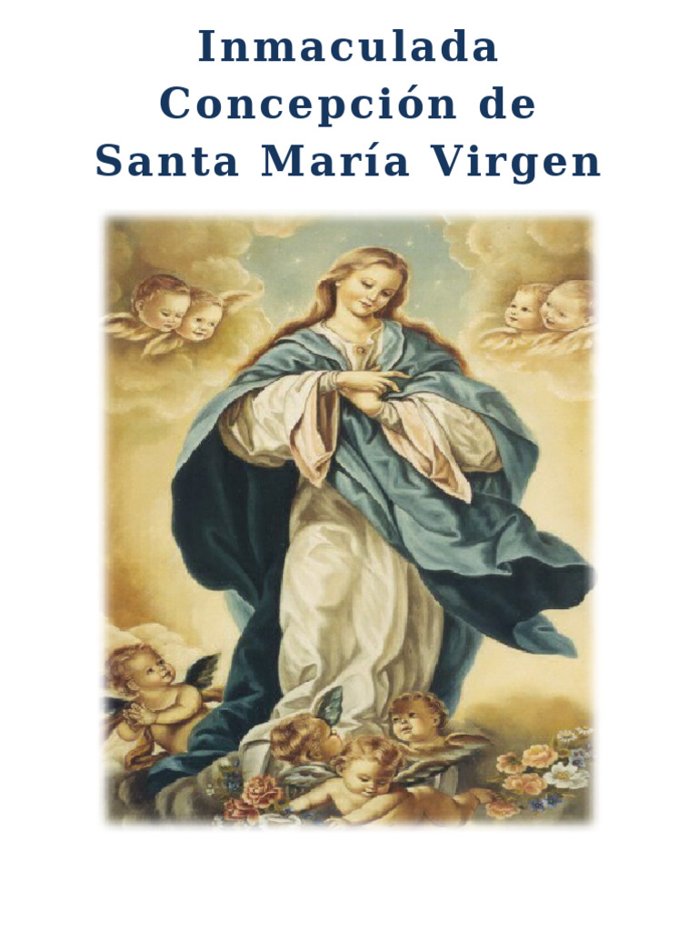 Solemnidad de La Inmaculada Concepción de Santa María Virgen 2023 | PDF ...