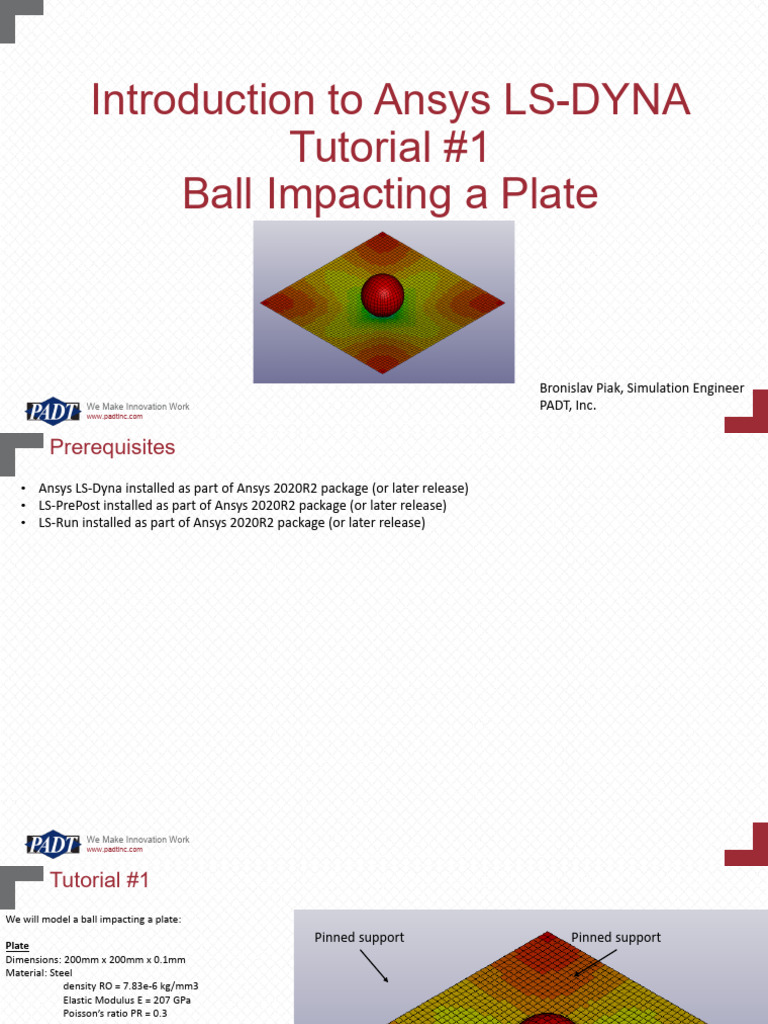 LS-DYNA Ball Impact Tutorial | PDF | Young's Modulus | Elasticity (Physics)