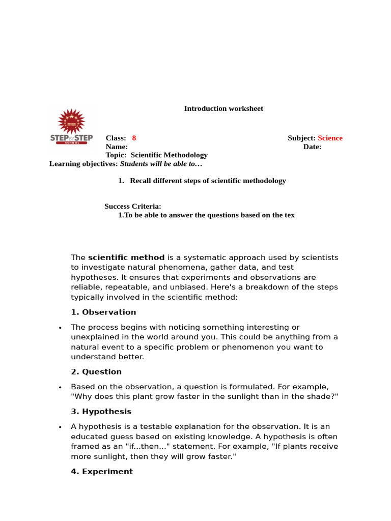 Understanding the Scientific Method | PDF | Scientific Method | Experiment