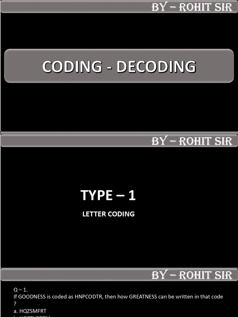 Coding and Decoding Practice Questions | PDF | Numbers | Consonant