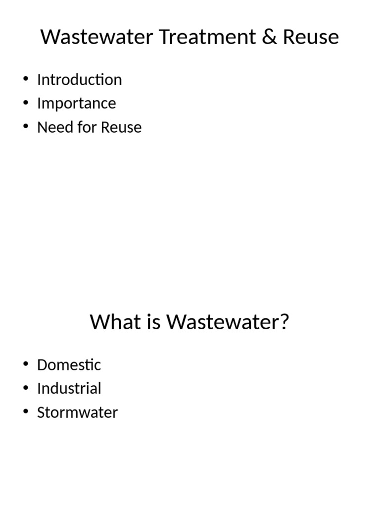 Wastewater Treatment and Reuse Guide | PDF