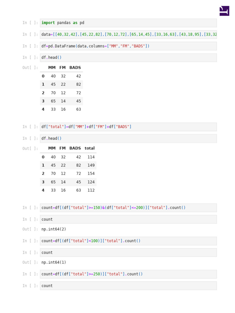DataFrame Analysis with Pandas | PDF
