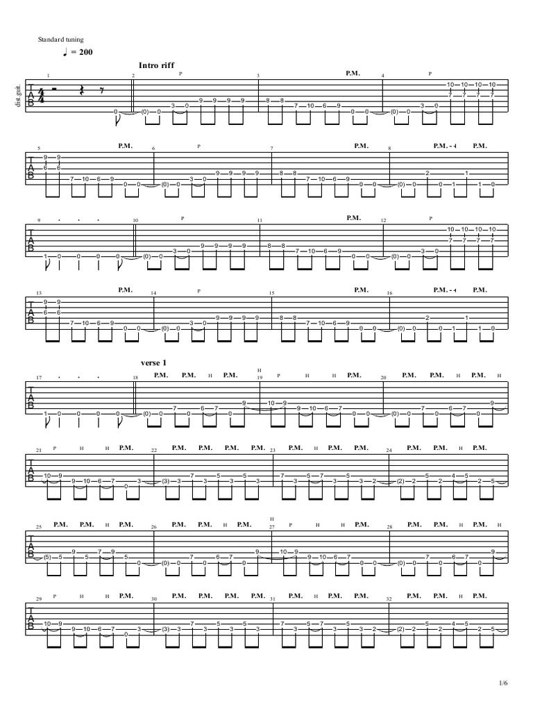 Tablature de guitare : accords et riffs | PDF