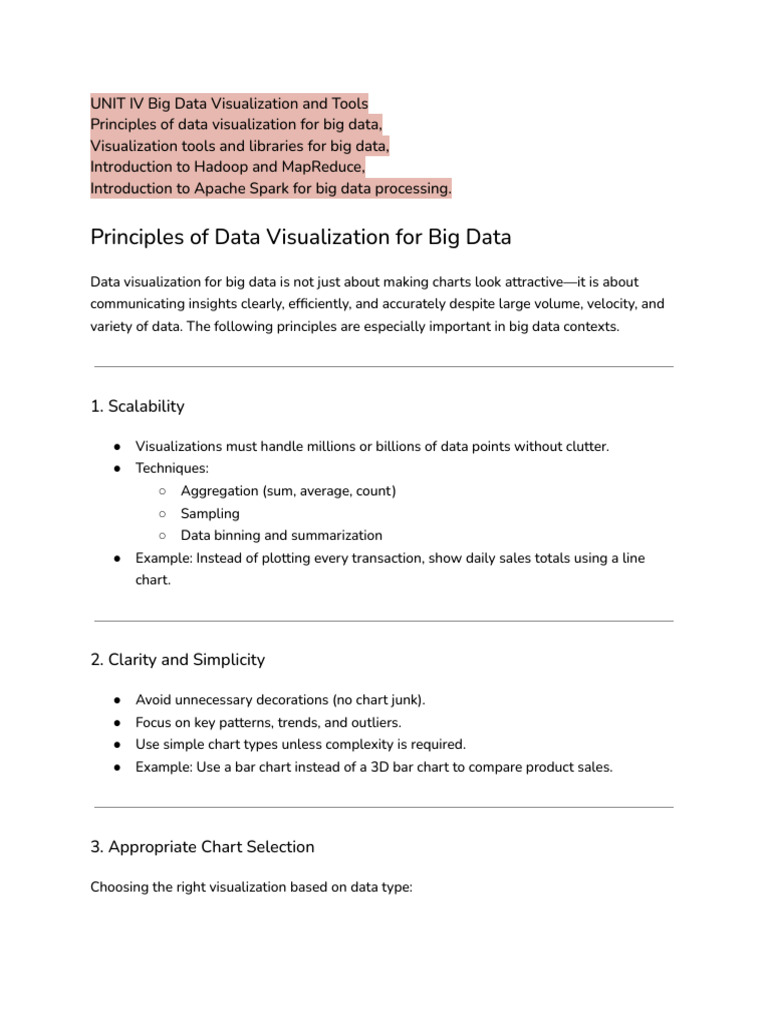 Big Data Visualization Principles & Tools | PDF | Apache Spark | Apache ...