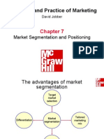 Principles and Practice of Marketing: Market Segmentation and Positioning