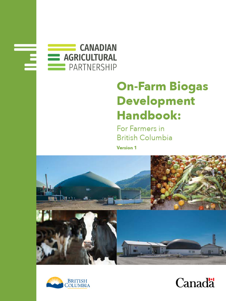 On-Farm Biogas Handbook for BC Farmers | PDF | Anaerobic Digestion | Biogas