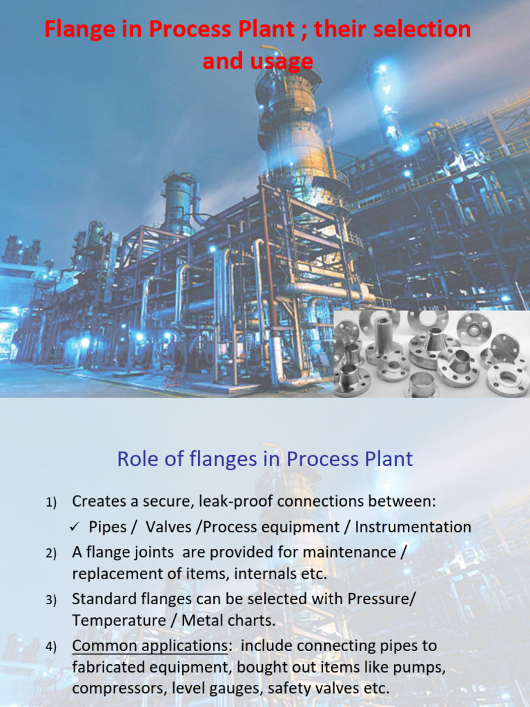 Flange Selection and Usage in Process Plants | PDF | Pipe (Fluid ...