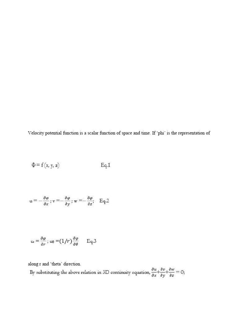 Velocity Potential & Stream Function Explained | PDF | Velocity ...