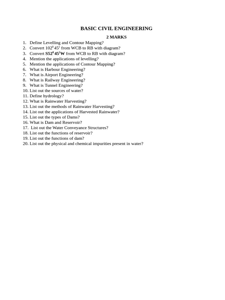 Basic Civil Engineering Concepts and Applications | PDF
