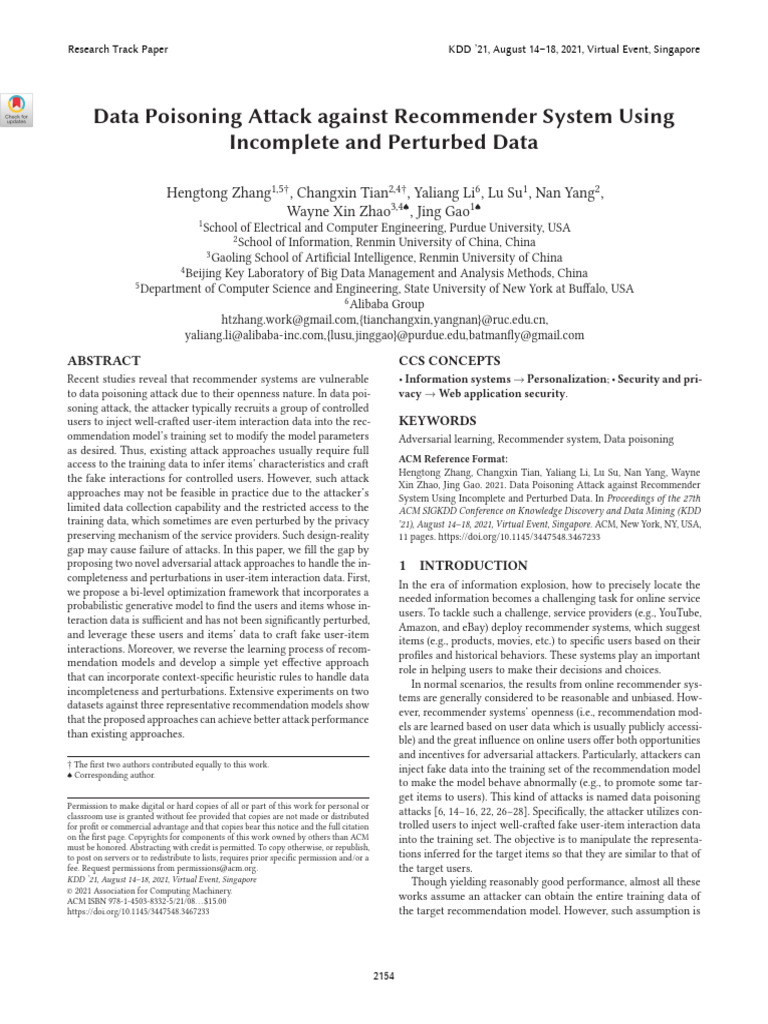Zhang Et Al. - 2021 - Data Poisoning Attack Against Recommender System ...