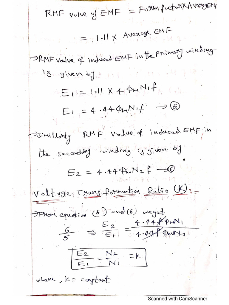 EMF Equation of Transformers - 3 | PDF