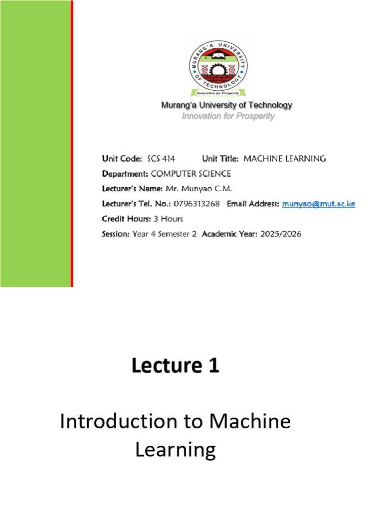 Introduction to Machine Learning Concepts | PDF | Machine Learning ...