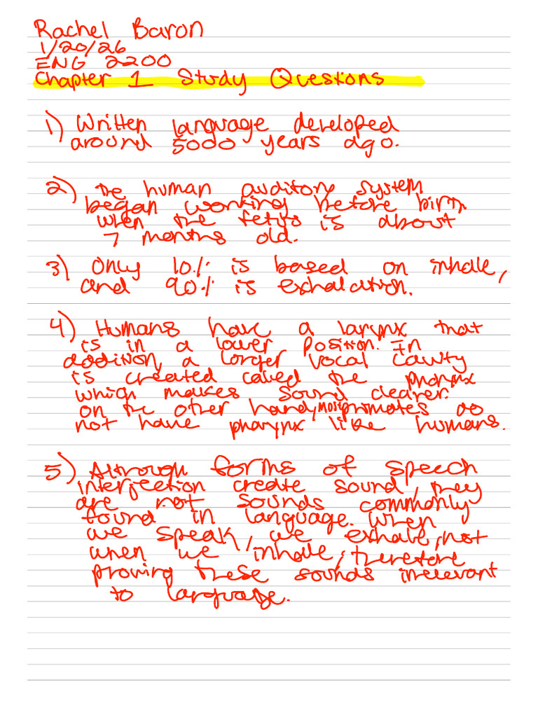 Study Questions Ch.1 | PDF