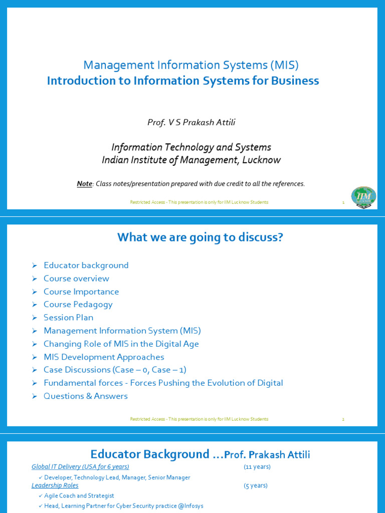 Introduction to Management Information Systems | PDF | Analytics ...