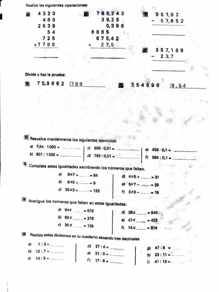 Ejercicios de Matemáticas y Problemas | PDF