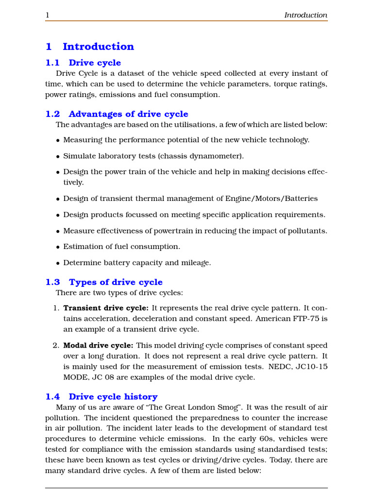 Indian Drive Cycle Analysis for EVs | PDF