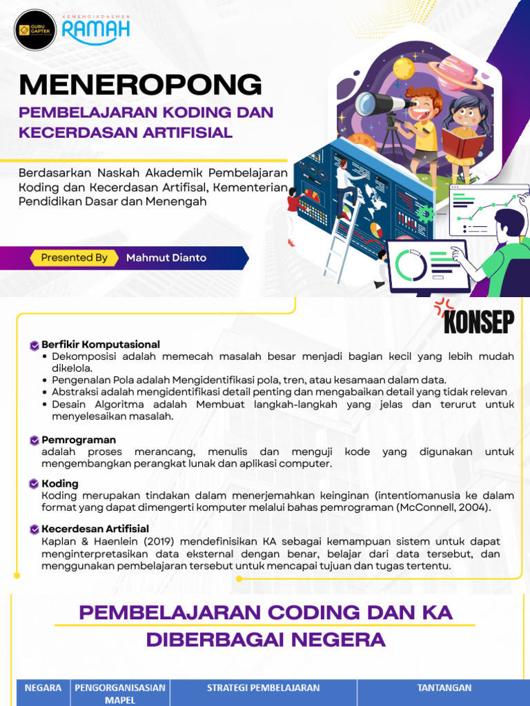 Pembelajaran Koding dan Kecerdasan Artifisial | PDF