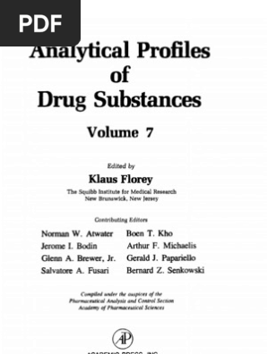 Profiles Of Drug Substances Vol 07 Chromatography - 