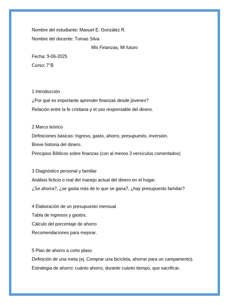 Finanzas y Fe: Guía para Jóvenes | PDF | Dinero | Presupuesto