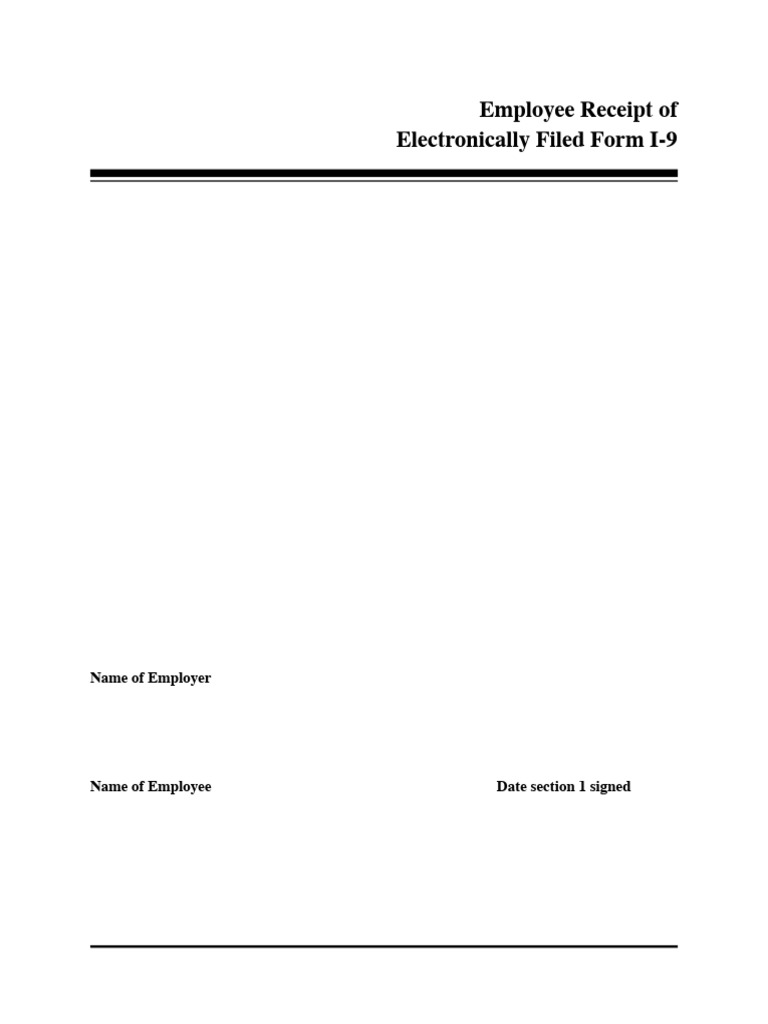 Employee I-9 Electronic Receipt | PDF