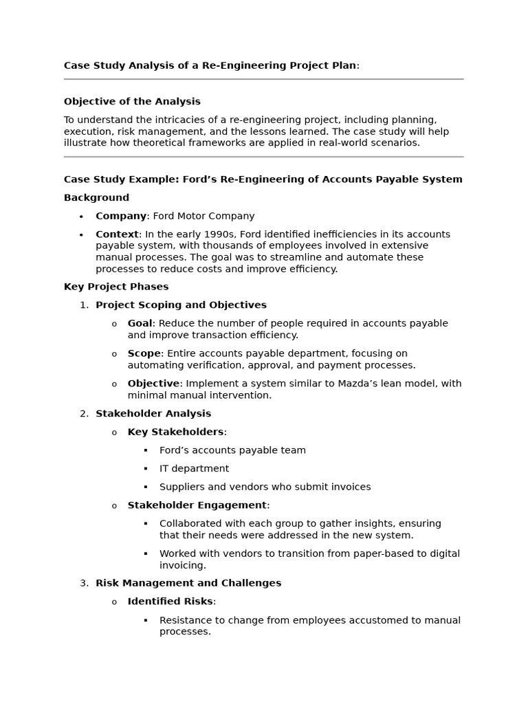 Ford Accounts Payable Re-Engineering Case Study | PDF | Accounts ...