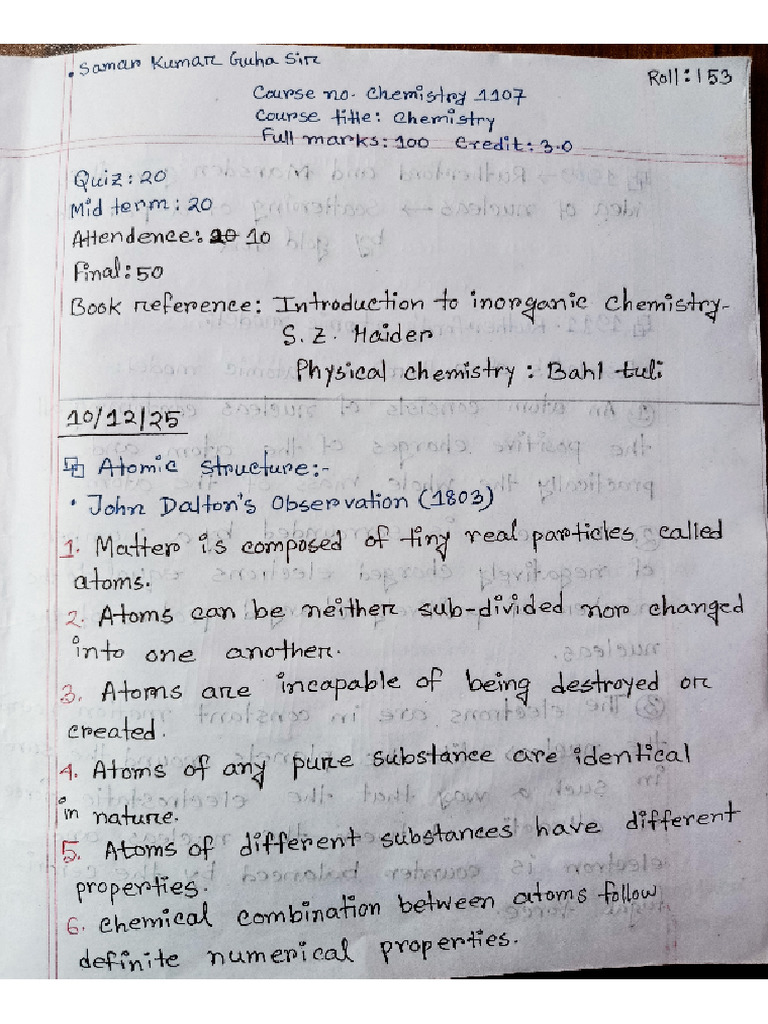 Chemistry Note Till Molecular Orbital Theory (MOT) by Guha Sir | PDF