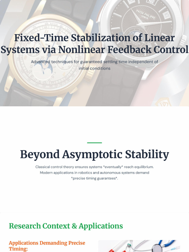 Fixed-Time Stabilization of Linear Systems (Light) | PDF