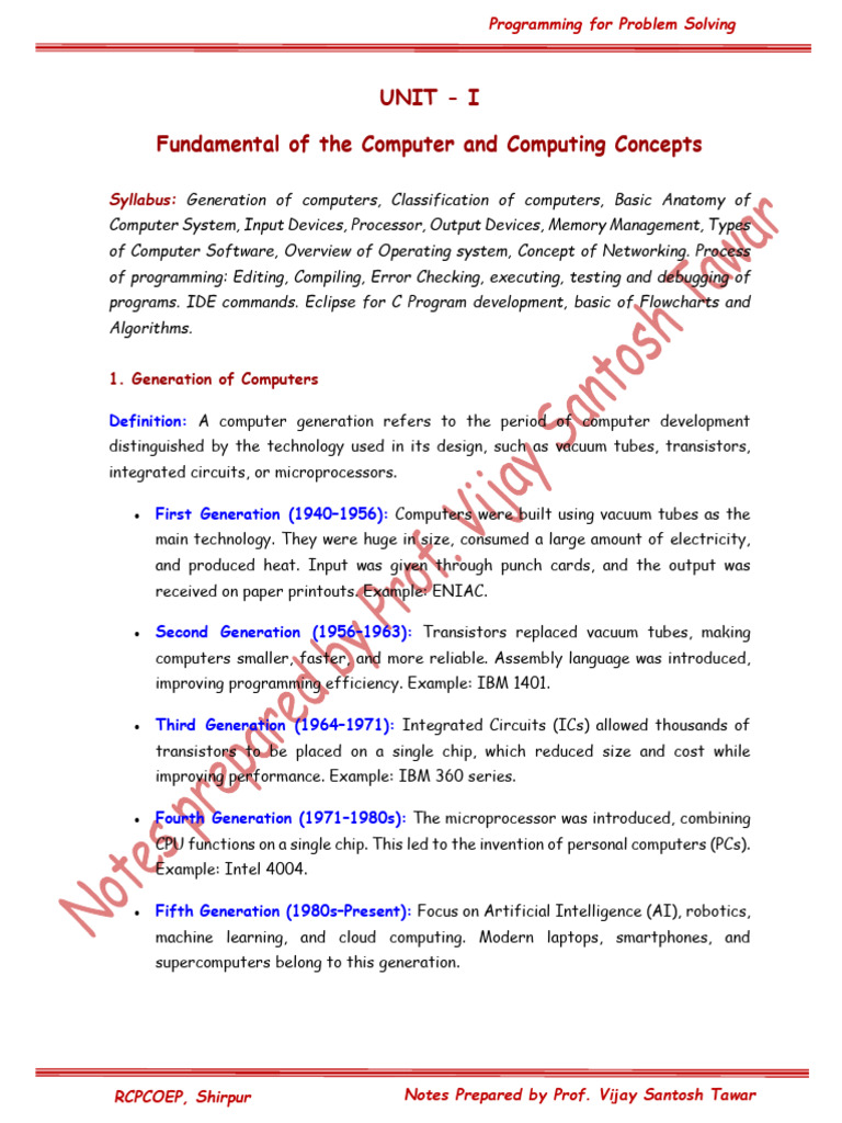 Computer Fundamentals and Programming Concepts | PDF | Central ...