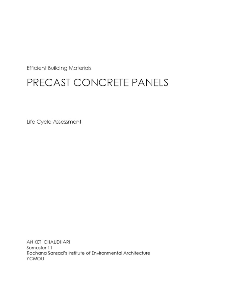 Life Expectancy of Precast Concrete Panels | PDF | Concrete | Precast ...