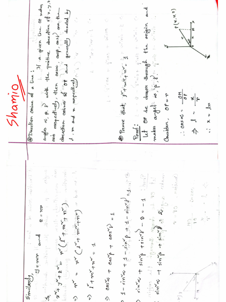 Math 12 Note Line Plane Vector | PDF