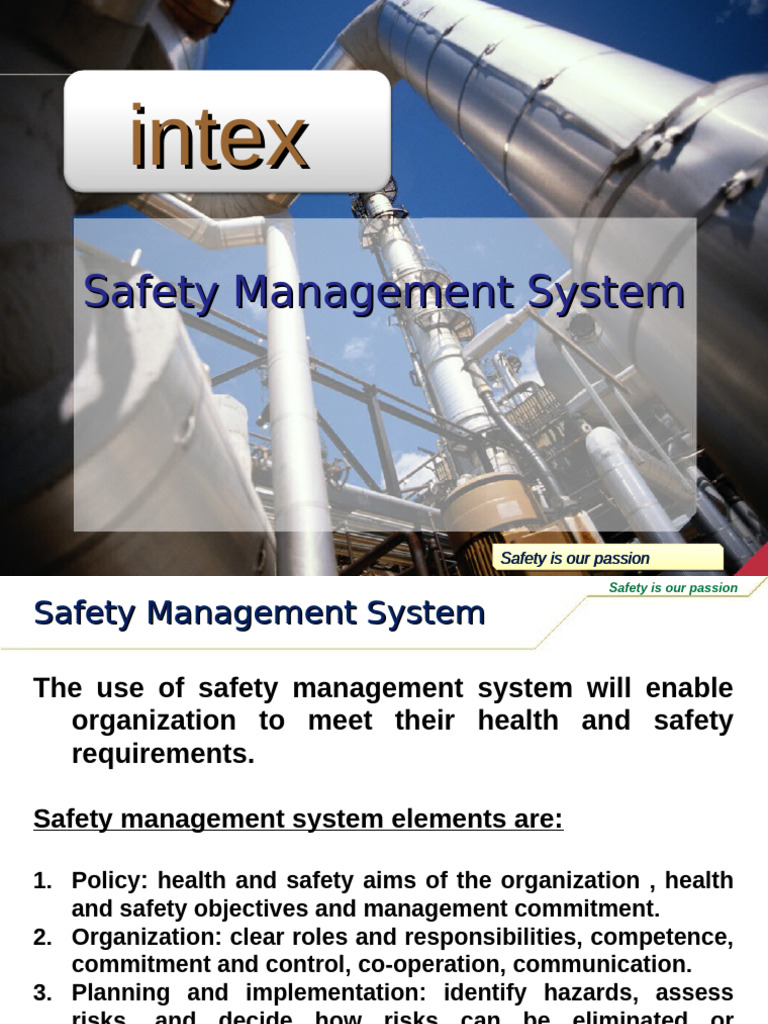 Safety Management System Overview | PDF | Occupational Safety And ...