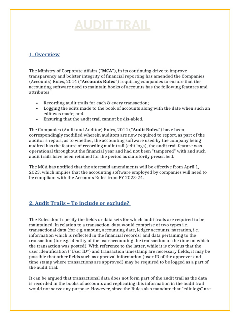 Audit Trail Checklist (1) | PDF | Audit | Information