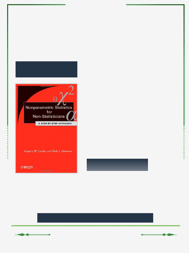Nonparametric Statistics for Non Statisticians A Step by Step Approach ...