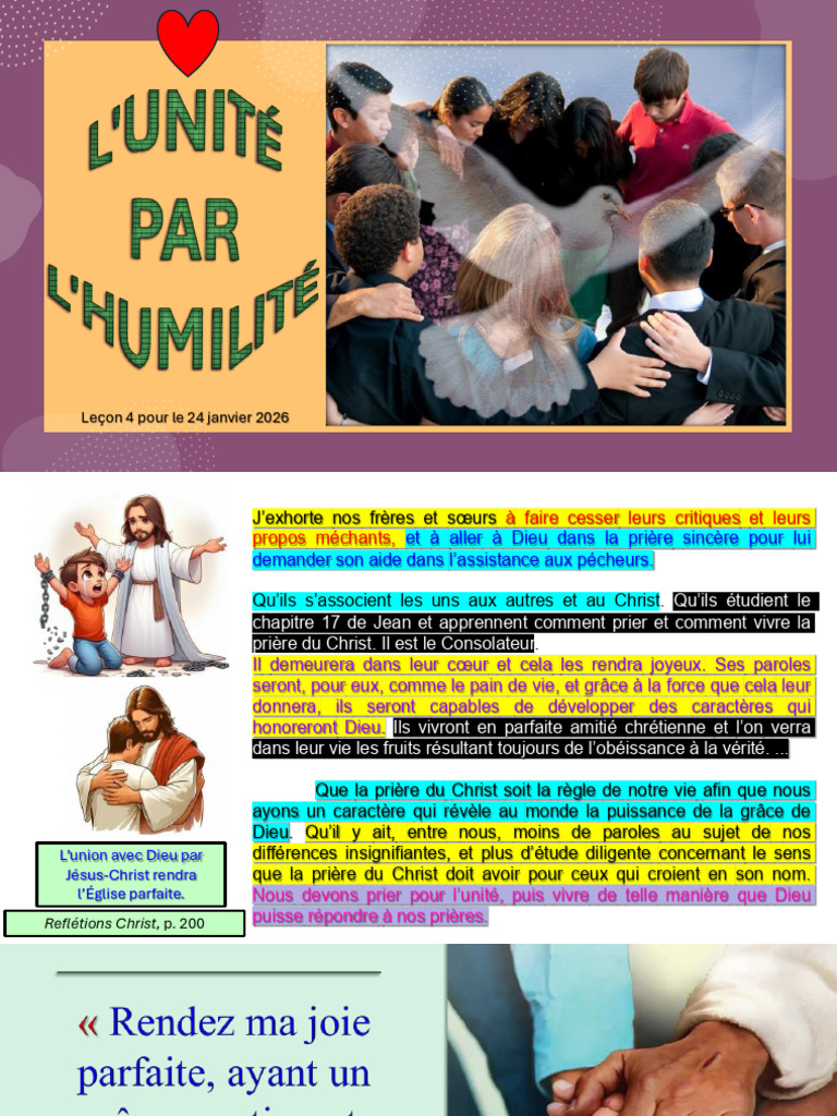 Unité et Humilité dans la Foi | PDF | Jésus | Dieu