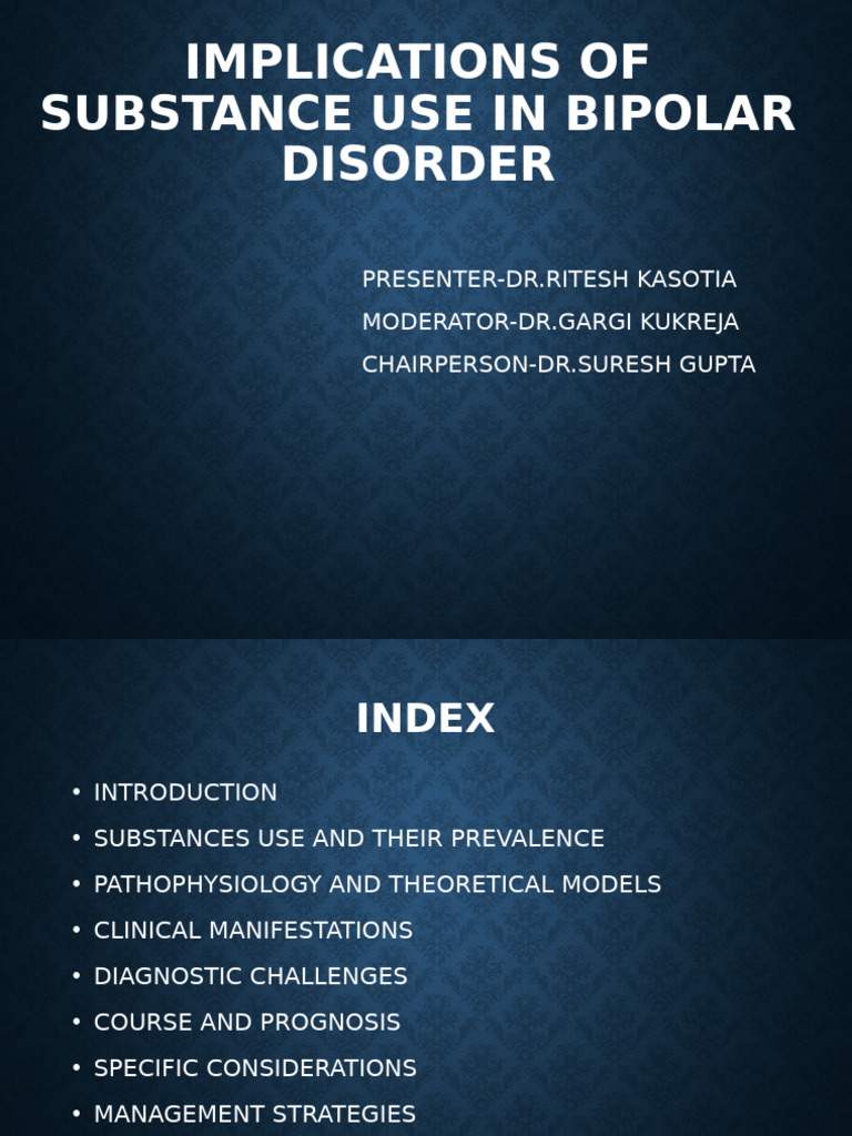 Substance Use in Bipolar Disorder | PDF | Bipolar Disorder | Mood Disorders