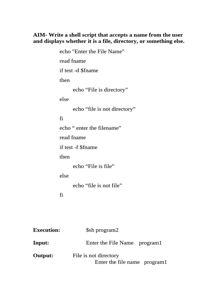 Shell Script to Identify File Types | PDF