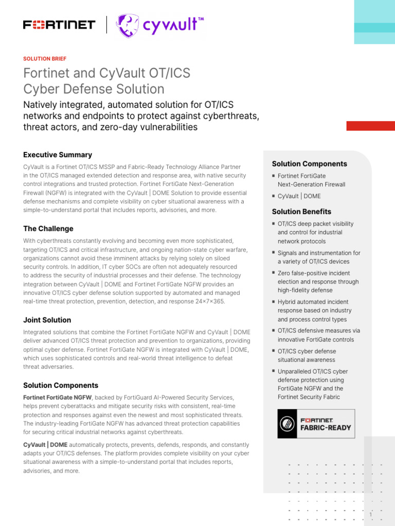 Asb Fortinet Cyvault | PDF | Computer Security | Security